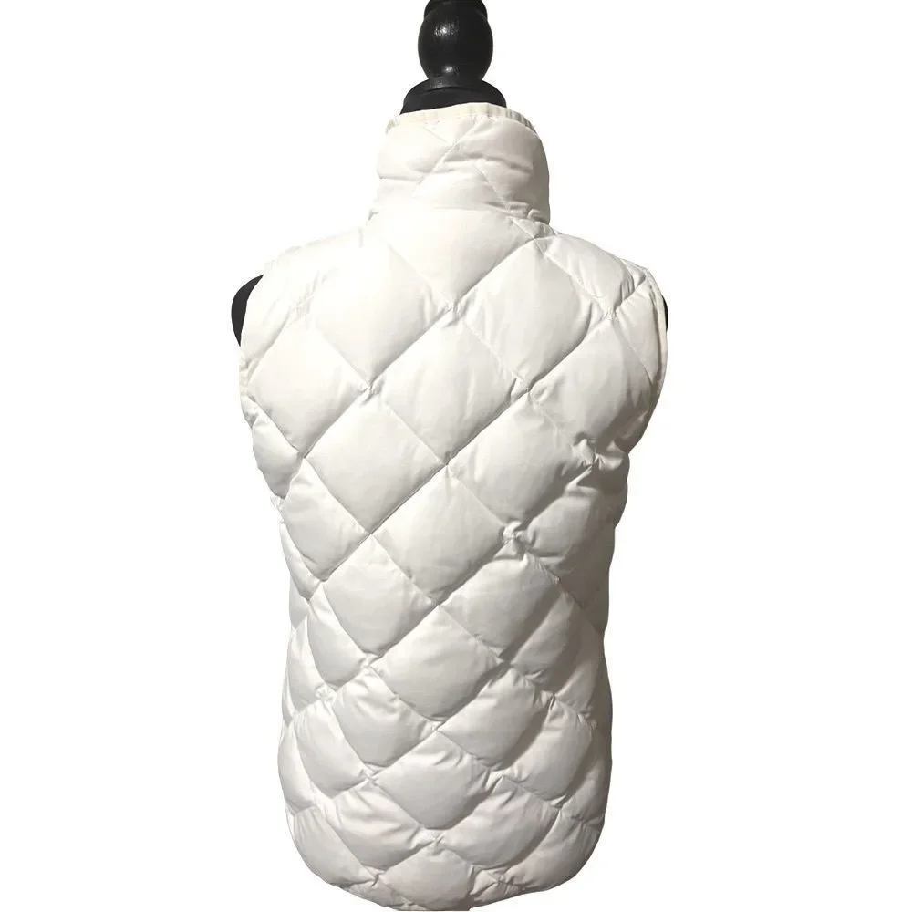 J. Crew white puffer vest size small excellent condition - Picture 5 of 5